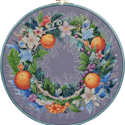 DIY Cross Stitch Kit "An exquisite holiday" 11.8x11.8 in
