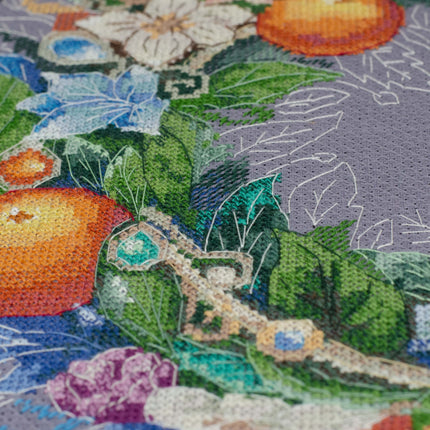 DIY Cross Stitch Kit "An exquisite holiday" 11.8x11.8 in