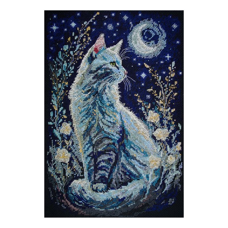 DIY Cross Stitch Kit "Night guest" 8.7x12.6 in