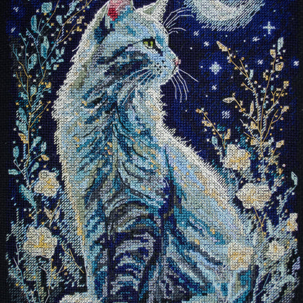 DIY Cross Stitch Kit "Night guest" 8.7x12.6 in