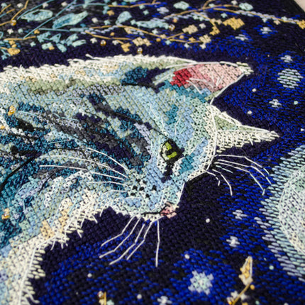 DIY Cross Stitch Kit "Night guest" 8.7x12.6 in