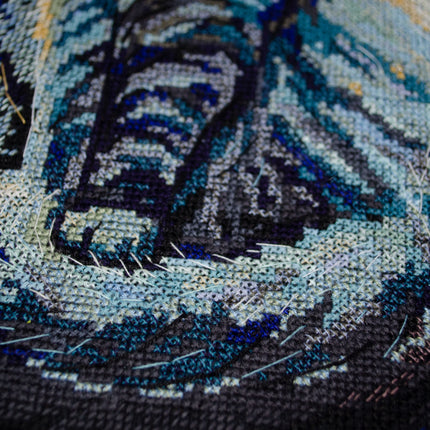 DIY Cross Stitch Kit "Night guest" 8.7x12.6 in