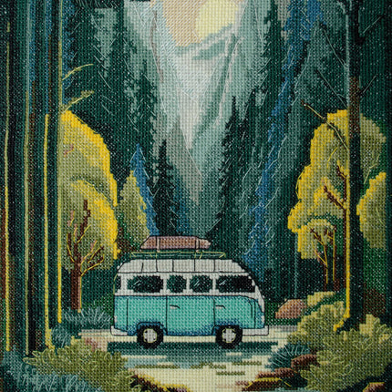 DIY Cross Stitch Kit "Thirst for adventure" 8.7x12.6 in