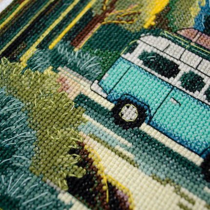DIY Cross Stitch Kit "Thirst for adventure" 8.7x12.6 in