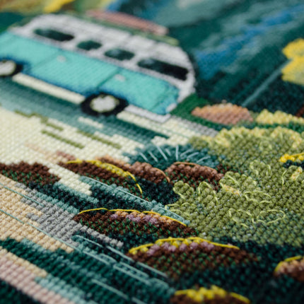 DIY Cross Stitch Kit "Thirst for adventure" 8.7x12.6 in