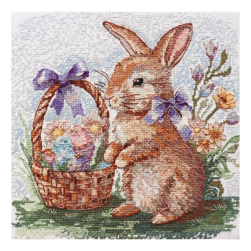 DIY Cross Stitch Kit "In search of a holiday" 7.5x7.5 in