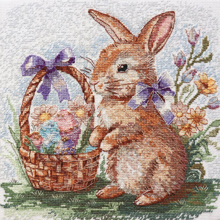 DIY Cross Stitch Kit "In search of a holiday" 7.5x7.5 in