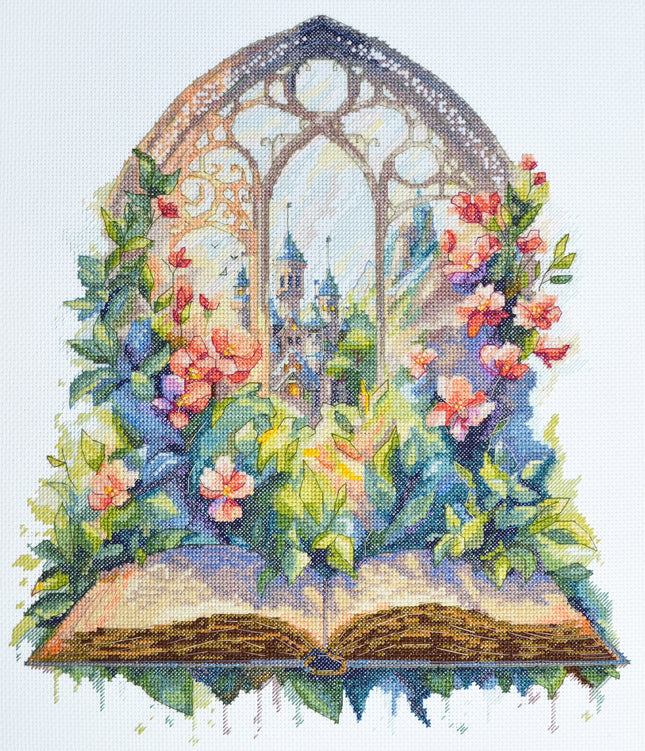 DIY Cross Stitch Kit "Once upon a time..." 11.8x13.8 in