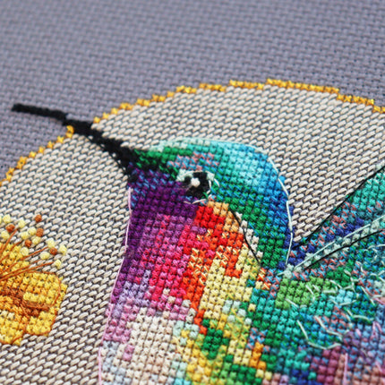 DIY Cross Stitch Kit "Bird of paradise" 9.1x9.4 in