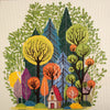 DIY Cross Stitch Kit "Cozy in the forest" 12.6x16.1 in