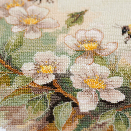 DIY Cross Stitch Kit "Honey colors" 9.4x9.4 in