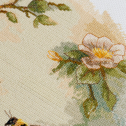DIY Cross Stitch Kit "Honey colors" 9.4x9.4 in