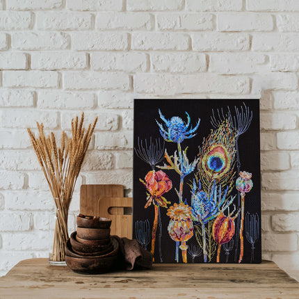 DIY Cross Stitch Kit "Remembering" 8.7x11.8 in