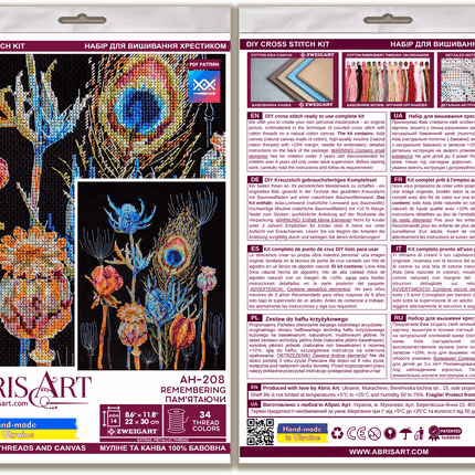 DIY Cross Stitch Kit "Remembering" 8.7x11.8 in