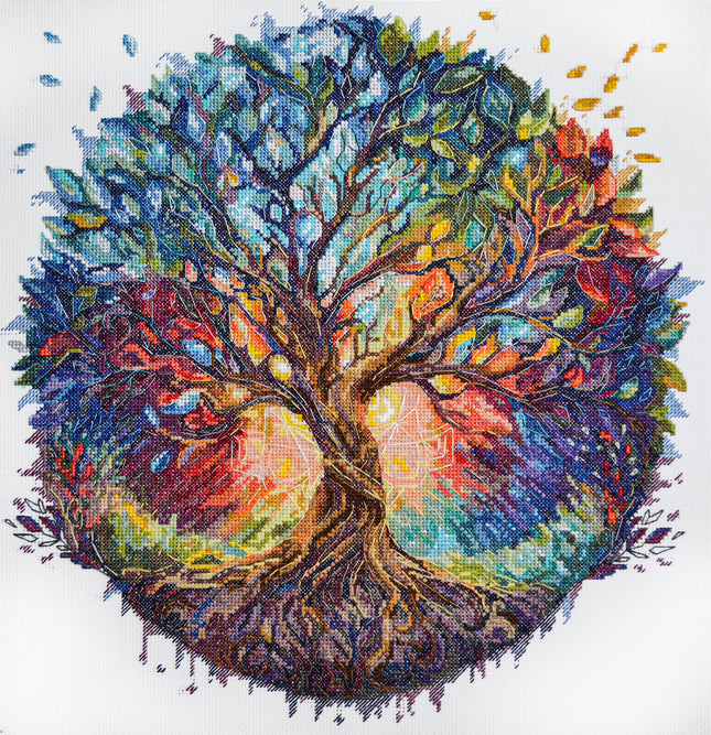 DIY Cross Stitch Kit "The Center of the Universe" 13.8x14.2 in