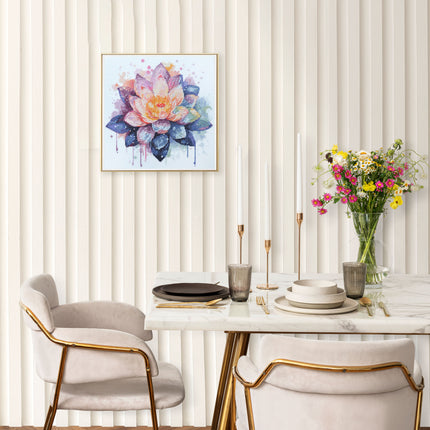DIY Cross Stitch Kit "Shining lotus" 9.4x9.4 in