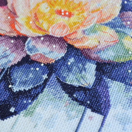 DIY Cross Stitch Kit "Shining lotus" 9.4x9.4 in