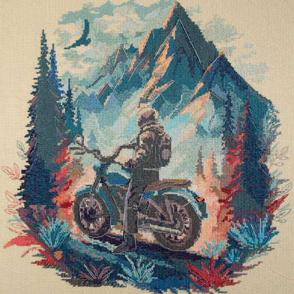 DIY Cross Stitch Kit "Journey into the distance" 13.8x14.6 in