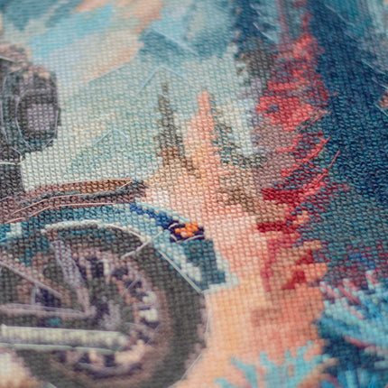DIY Cross Stitch Kit "Journey into the distance" 13.8x14.6 in