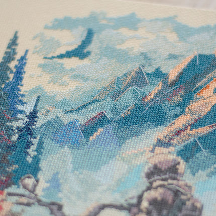 DIY Cross Stitch Kit "Journey into the distance" 13.8x14.6 in
