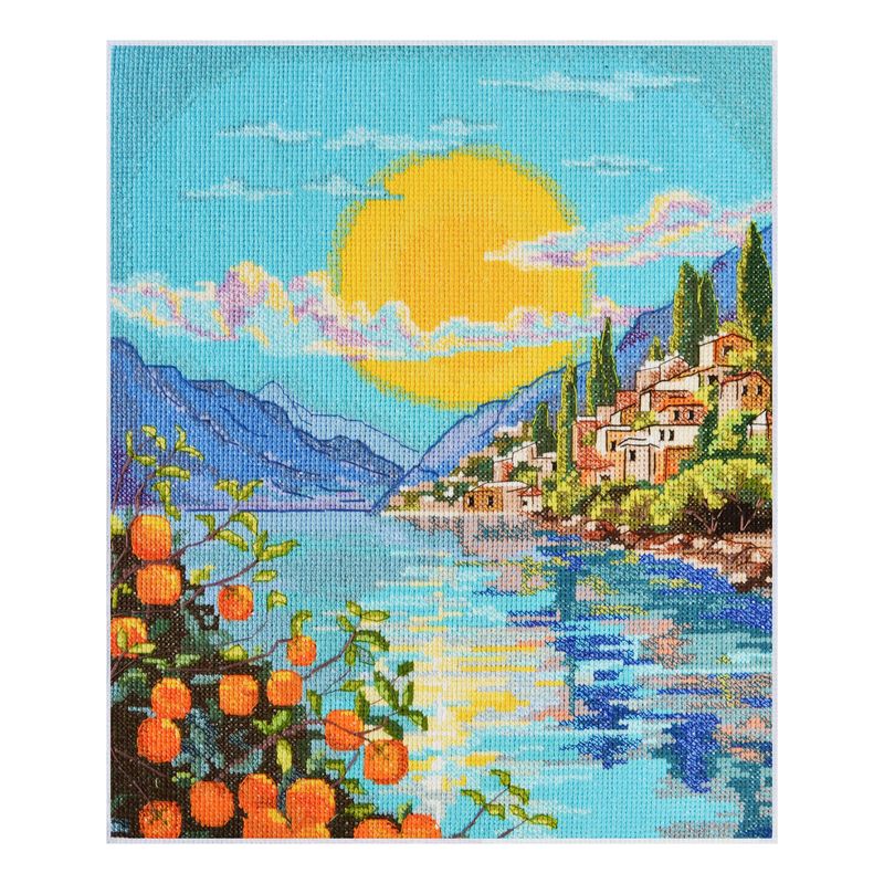 DIY Cross Stitch Kit "The sun of Sicily" 9.8x11.8 in