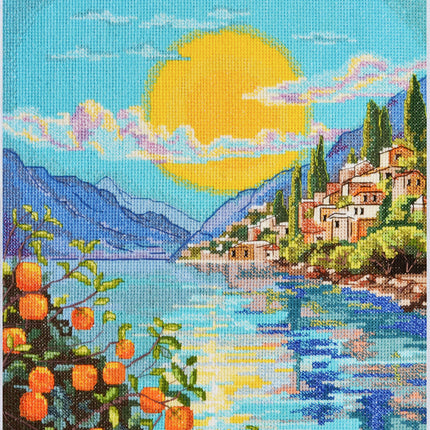 DIY Cross Stitch Kit "The sun of Sicily" 9.8x11.8 in