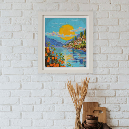 DIY Cross Stitch Kit "The sun of Sicily" 9.8x11.8 in