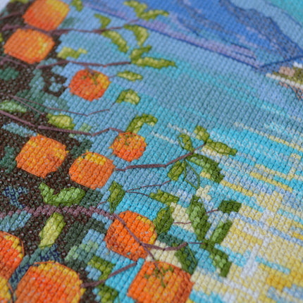 DIY Cross Stitch Kit "The sun of Sicily" 9.8x11.8 in