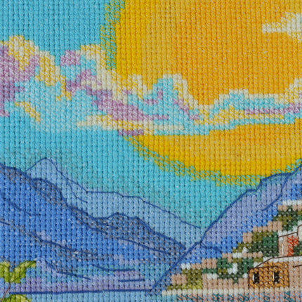 DIY Cross Stitch Kit "The sun of Sicily" 9.8x11.8 in