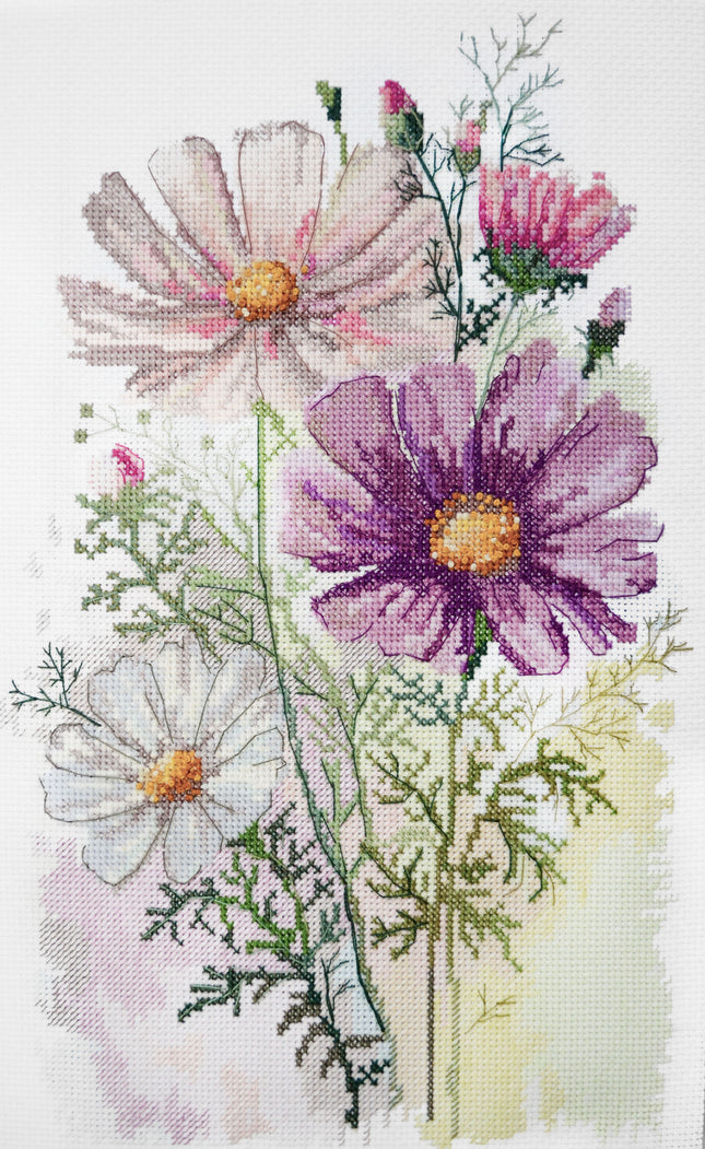 DIY Cross Stitch Kit "Feeling colors" 7.9x12.6 in