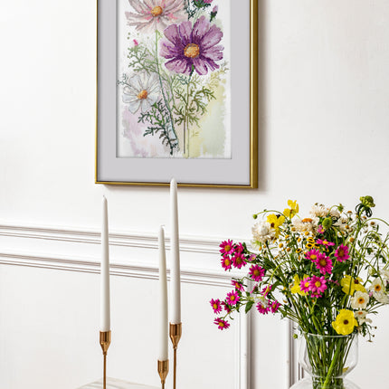 DIY Cross Stitch Kit "Feeling colors" 7.9x12.6 in