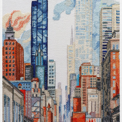DIY Cross Stitch Kit "Big city life" 9.8x19.7 in