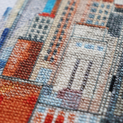 DIY Cross Stitch Kit "Big city life" 9.8x19.7 in