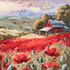 DIY Cross Stitch Kit "Poppies at sunset" 7.5x11.8 in