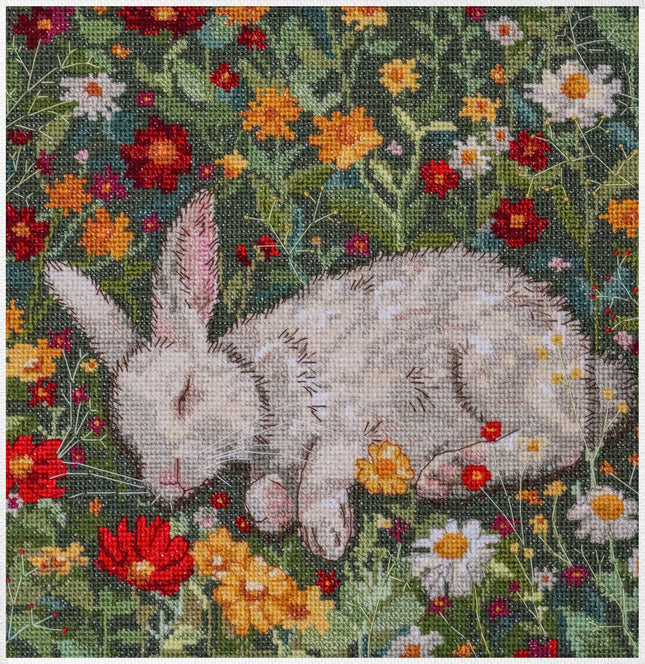 DIY Cross Stitch Kit "Hot day" 7.9x7.9 in