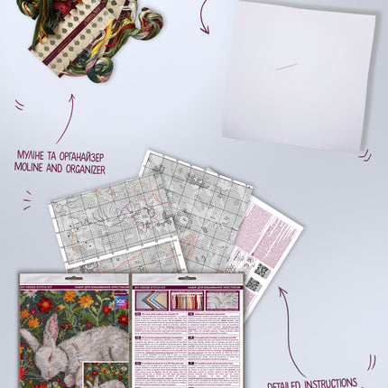DIY Cross Stitch Kit "Hot day" 7.9x7.9 in