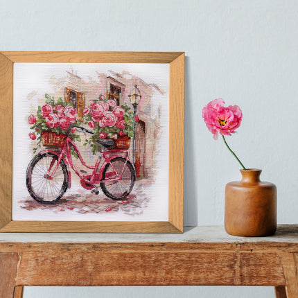 DIY Cross Stitch Kit "The long-awaited rendezvous" 9.1x9.1 in