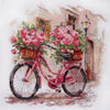 DIY Cross Stitch Kit "The long-awaited rendezvous" 9.1x9.1 in