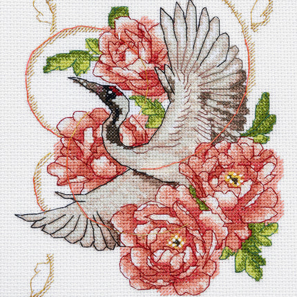 DIY Cross Stitch Kit "On wings to the dream" 5.9x7.1 in