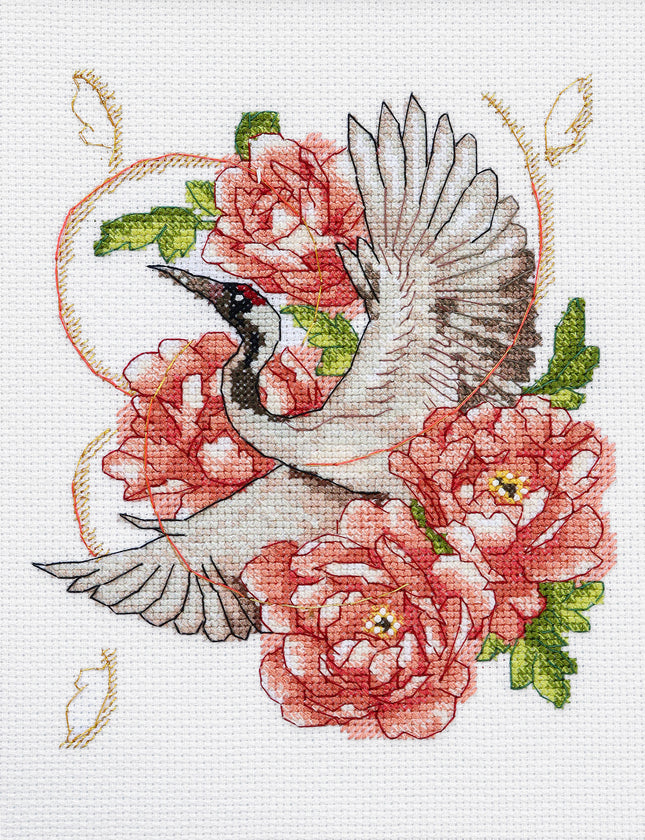 DIY Cross Stitch Kit "On wings to the dream" 5.9x7.1 in