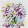 DIY Cross Stitch Kit "The first bouquet" 6.7x6.7 in