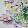 DIY Cross Stitch Kit "The first bouquet" 6.7x6.7 in