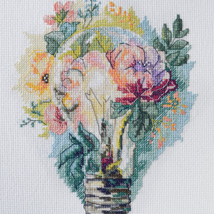 DIY Cross Stitch Kit "Bright thoughts" 6.3x7.5 in