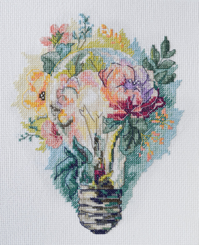 DIY Cross Stitch Kit "Bright thoughts" 6.3x7.5 in