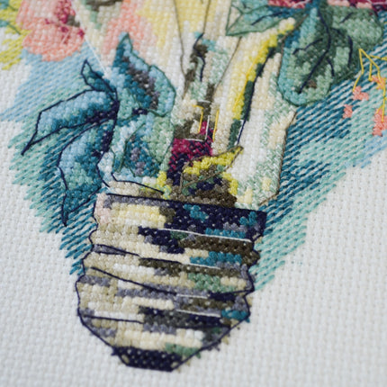 DIY Cross Stitch Kit "Bright thoughts" 6.3x7.5 in