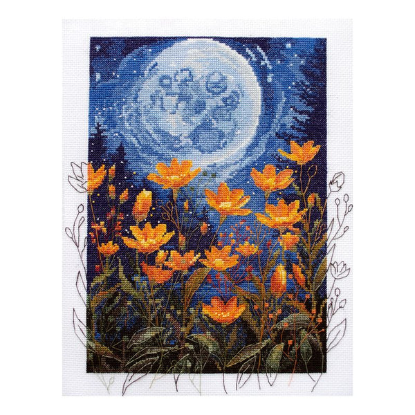 DIY Cross Stitch Kit "Night contrast" 9.8x11.8 in