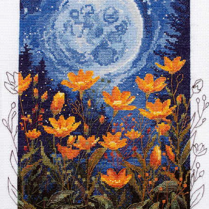 DIY Cross Stitch Kit "Night contrast" 9.8x11.8 in