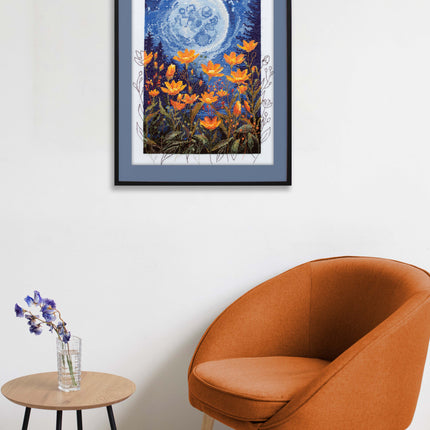 DIY Cross Stitch Kit "Night contrast" 9.8x11.8 in