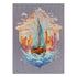 DIY Cross Stitch Kit "On the waves of adventure" 7.9x10.6 in