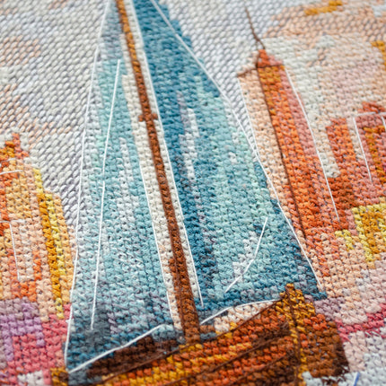 DIY Cross Stitch Kit "On the waves of adventure" 7.9x10.6 in